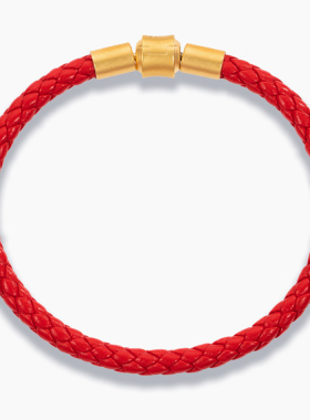 周家扣头男士手链简约真皮