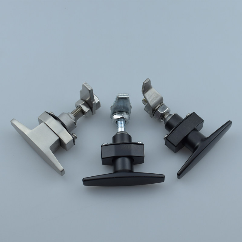 环保净化设备松紧T型把手锁MS309-2-3压缩式转动锁机箱柜门电控箱 - 图1