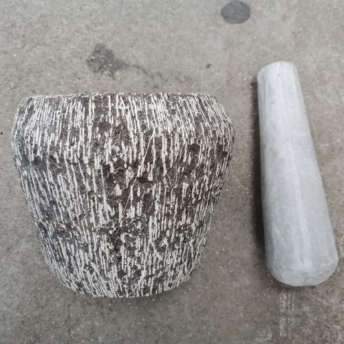 山东淄博天然青石手工捣蒜器家用石臼蒜臼子捣药罐研磨器蒜石臼子 - 图1