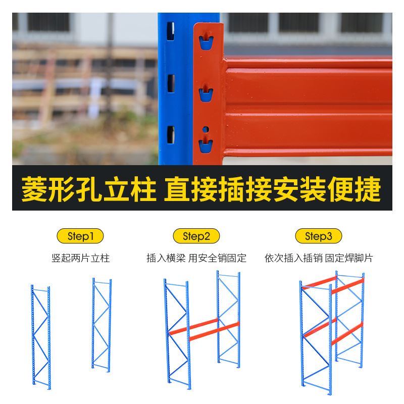 重型货架仓库货架横梁式库房货架仓储货架工厂厂家支持非标置物架 - 图2