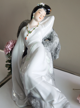 花间醉·陶瓷古典雕塑美女摆件
