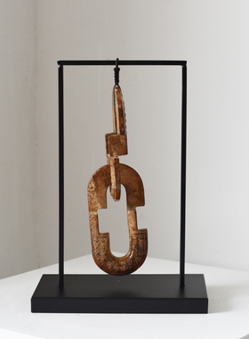 新中式玉石绿植纸艺套装摆件