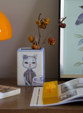 猫咪花瓶&麒麟镇纸摆件