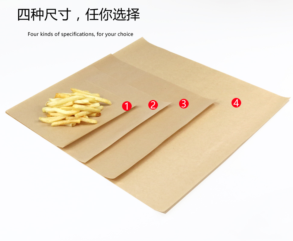 三明治包装防油纸一次性牛皮汉堡纸食品包装纸烘焙包装淋膜纸-图2