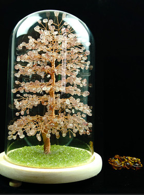 正品天然黄水晶紫水晶粉晶碧玺橄榄石紫晶招财发财树摇钱树包邮