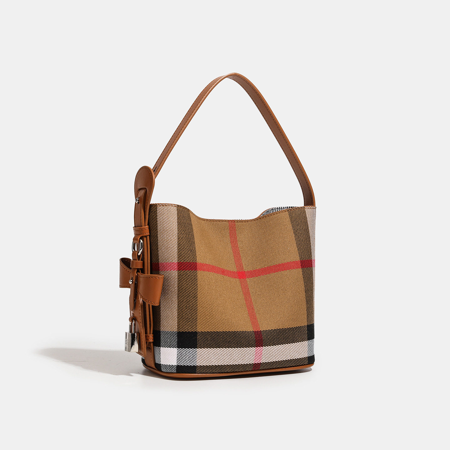 2025新款女士水桶包高级感大容量女包通勤日常百搭手提单肩斜跨包,淘宝优惠券,粉丝福利购,淘宝优惠卷