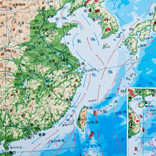 大社正版 中国地形图凹凸立体地形图29厘米x21厘米学生用便携版学校适用3d展示沙盘效果地理地貌星球宝宝认知中国地形图 - 图2