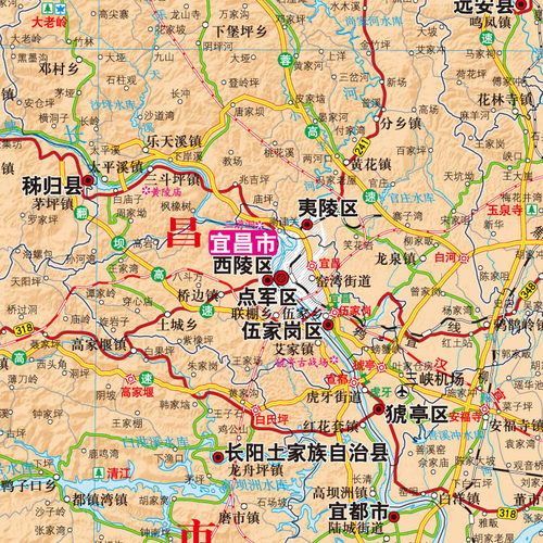 2026湖北省地图覆膜折叠版中国分省系列地图大幅面行政区划地图详细交通线路高速国道县乡道 - 图2