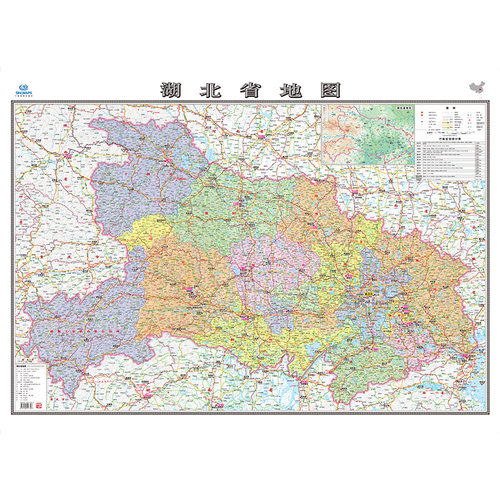 2026湖北省地图覆膜折叠版中国分省系列地图大幅面行政区划地图详细交通线路高速国道县乡道 - 图0
