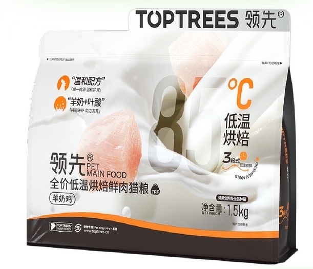 Toptrees领先烘焙猫粮低温烘干鲜肉粮羊奶鸡肉益生菌养胃全价主粮-图3