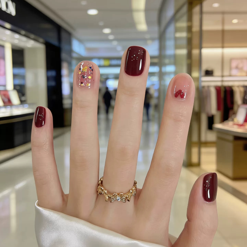 新款秋冬手作穿戴甲显白新年车厘子爱心美甲贴片成品可拆卸,淘宝优惠券,粉丝福利购,淘宝优惠卷