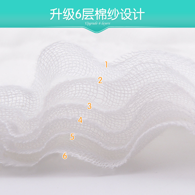 6条装纱布毛巾宝宝口水巾纯棉婴儿洗脸巾儿童小方巾新生儿柔软,淘宝优惠券,粉丝福利购,淘宝优惠卷