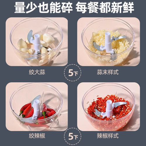 捣蒜泥神器拉蒜器蒜蓉搅碎机搅蒜小型大蒜手动捣碎压蒜臼子打蒜末 - 图0
