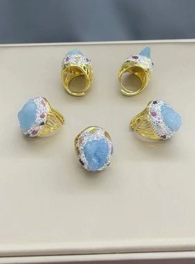 新款海蓝宝戒指