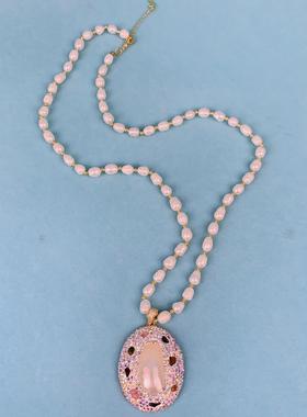 碧玺半截项链欧美ins潮