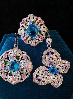 微镶锆石珠宝设计款宫廷风项链