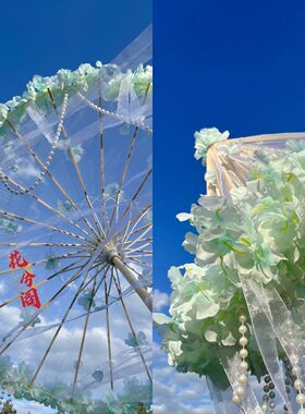 原创花伞小清新超重工汉服配饰