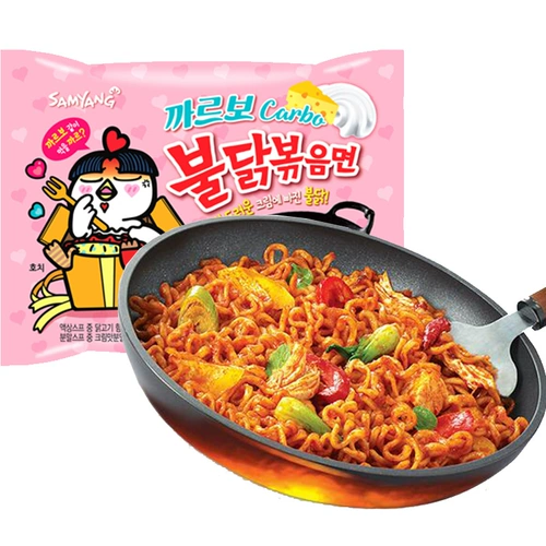 Южная Корея импортировала Sanyang Super Hot Turkey Loodles 130G Розовая сливочная сливочная лапша лапша куриная лапша куриная аромат сухой лапша