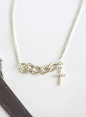 合金金短款十字架礼物项链