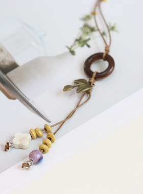 新中式民族风景德镇陶瓷项链