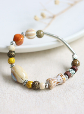 新中式民族风陶瓷手串景德镇手链