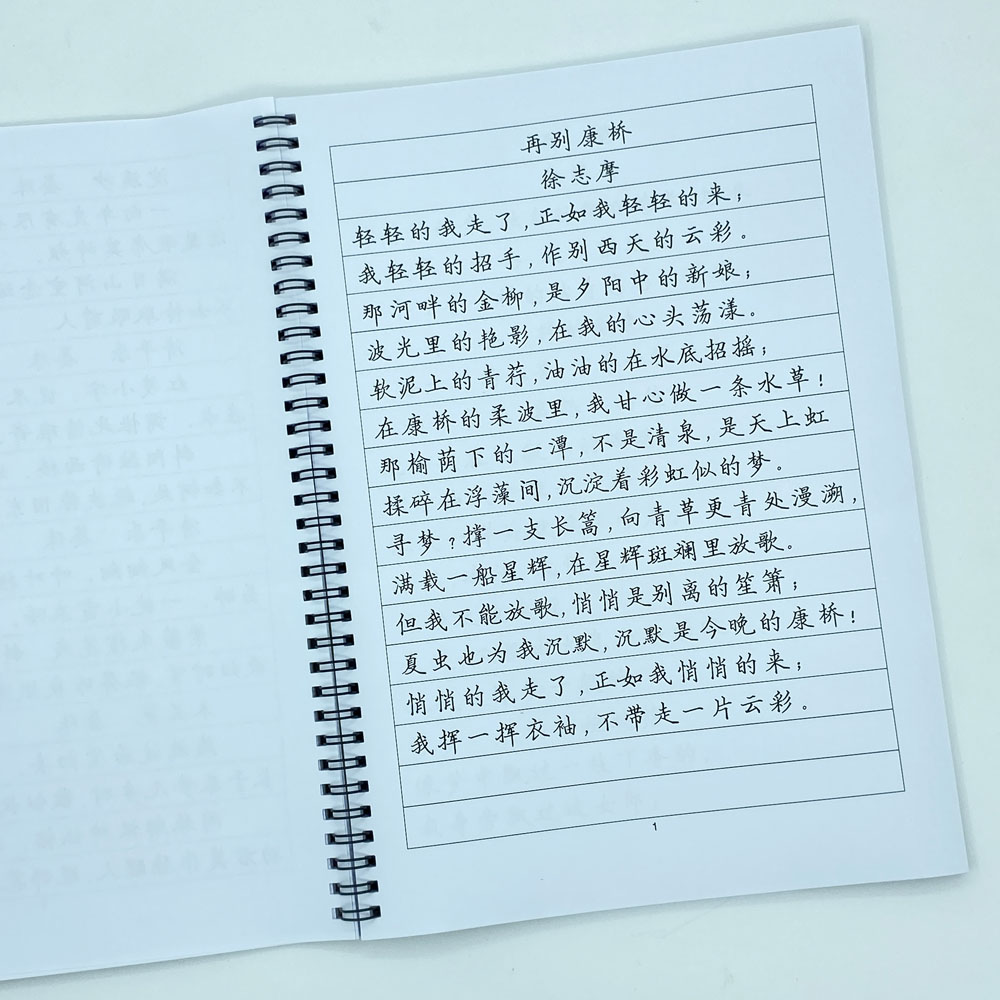 优美诗歌 硬笔钢笔字帖 瘦金体簪花小楷书隶书行书行楷