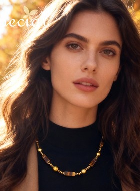 SPECIAL美拉德色虎眼石项链