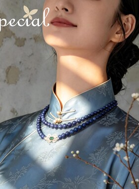 SPECIAL轻奢青金石项链女叠戴