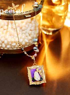 SPECIAL珍珠淡水珍珠铜锁骨链女