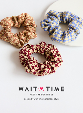 WAITTIME小香风格纹发圈