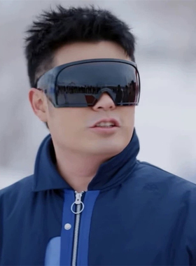 五哈陈赫同款黑色超大框墨镜