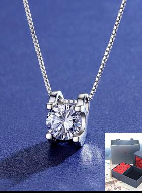 盛世牛头莫桑石吊坠锁骨链