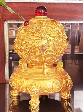 九转乾坤鼎聚宝盆镇宅龙珠鼎礼品