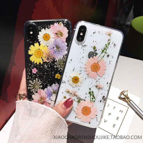 永生花真干花适用17/16/15苹果iPhone14/13/12/11 Pro Max滴胶手机壳16e - 图0