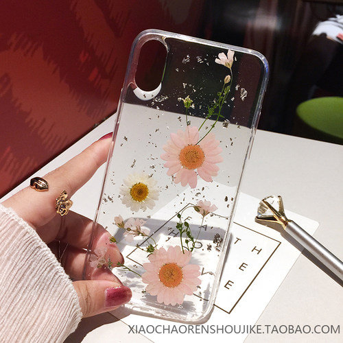 永生花真干花适用17/16/15苹果iPhone14/13/12/11 Pro Max滴胶手机壳16e - 图1