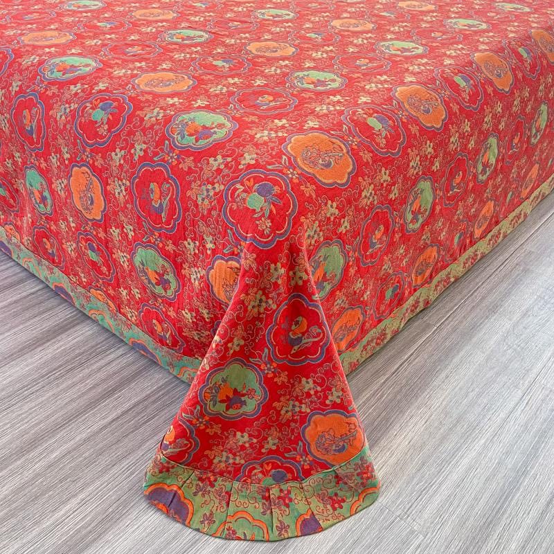 柿柿如意全棉双层纱四件套纯棉色织提花高端棉纱床单被套床上用品,淘宝优惠券,粉丝福利购,淘宝优惠卷