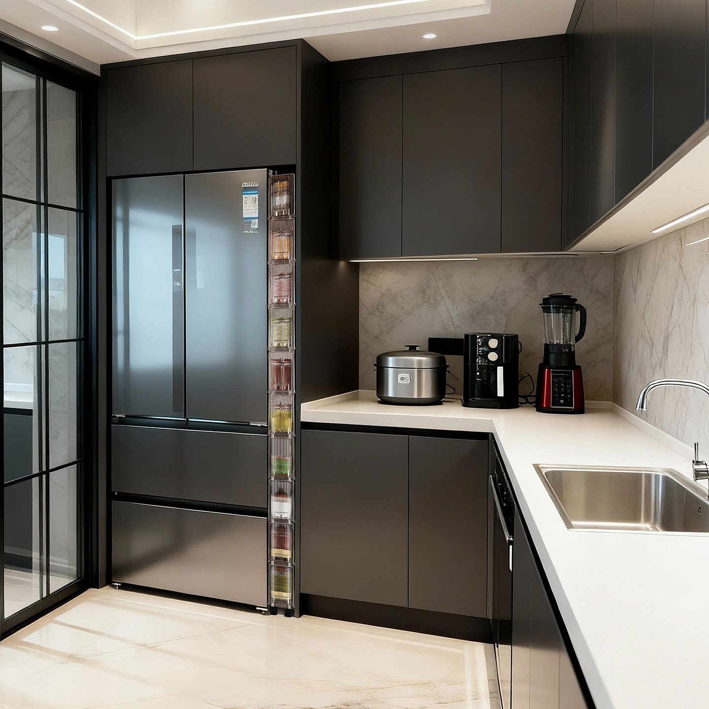 浴室边柜卫生间10CM夹缝收纳柜12宽带滑轮浴室马桶边缝隙柜抽屉式,淘宝优惠券,粉丝福利购,淘宝优惠卷