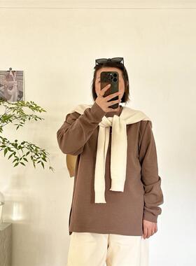 百搭时尚款秋冬韩系穿搭彩色时尚厚披肩围巾韩版红色坎肩上衣女