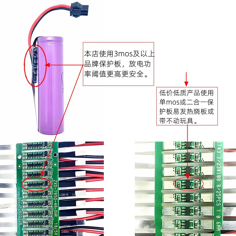 大容量3.7V1450018650充电锂电池遥控车泡泡机软弹枪挖掘机充电器-图2