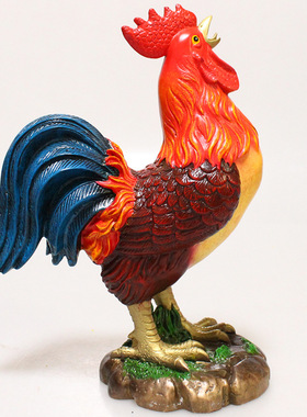 厂家现货铜彩绘公鸡 精工铜鸡摆件 彩绘铜鸡家居饰品工艺品批发