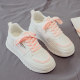 My trendy casual thick-soled round-toe white shoes are versatile and low-top