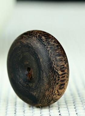 精品 沉水级越南惠安老料天然沉香平安扣18*8mm佛珠吊坠挂件文玩