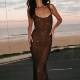 Yongye Xinghe Hot Diamond Slim Fit Suspender Dress Backless Slim Dinner Dress ຍາວ skirt ວັນເດືອນປີເກີດ Dress ພັກປະຈໍາປີ