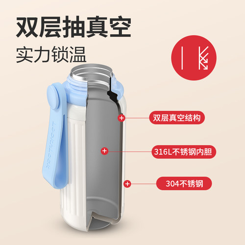 乐扣乐扣保温杯男款水杯女生316L不锈钢内胆杯子泡茶杯办公室便携 - 图2