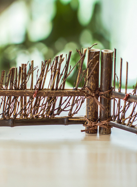 zakka迷你竹屏风茶道摆件