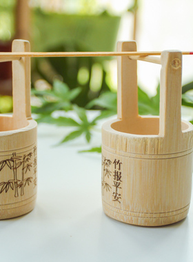 摆件水桶竹报平安工艺品