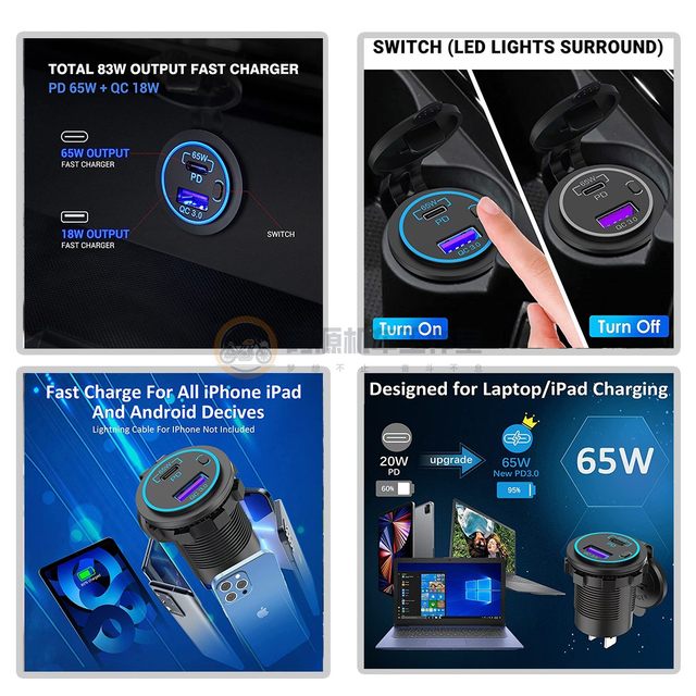 Suitable for Ninja 400 Waterproof USB Charging