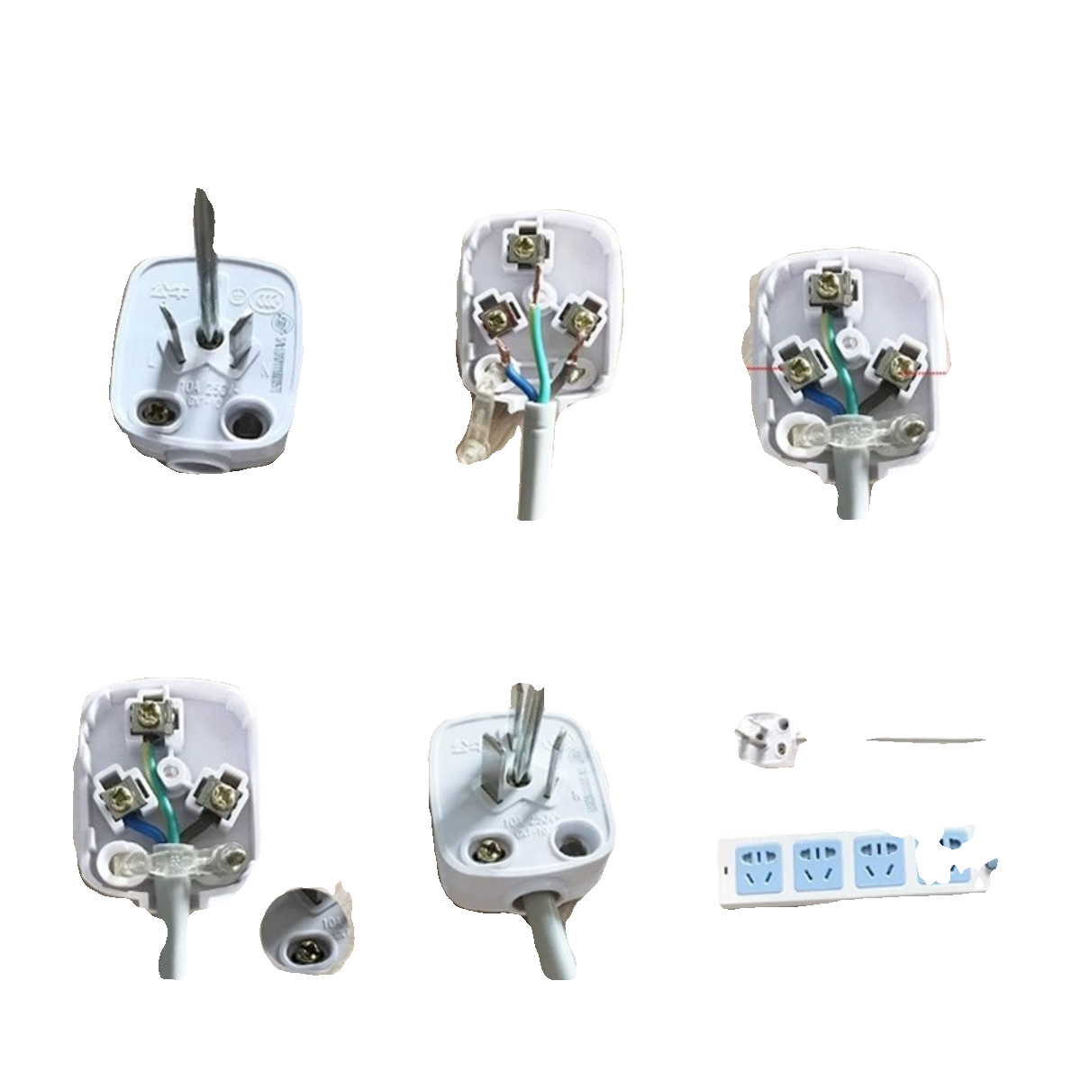 公牛插头两脚三脚漏电保护10a16a空调专用工业不带线两相三相插座