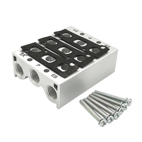 SMC电磁阀底座汇流板SS5Y3/Y5/Y7/Y9-20/23-02-03-04-05-06-07-08 - 图3