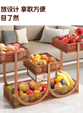 2026新款水果盘家用客厅茶几高端精致多层水果篮干果盒零食摆放盘